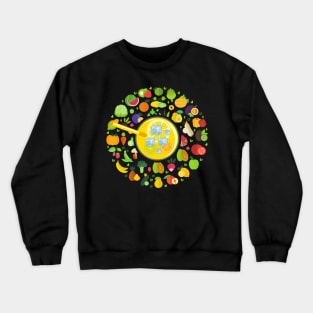 Awesome Lemonade Squad for Healthy Lifestyle Choices. Yellow Lemonade Drink with Limes and Ice. Crewneck Sweatshirt